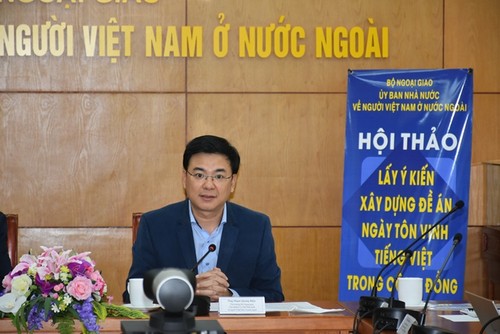 Hội thảo lấy ý kiến xây dựng đề án Ngày Tôn vinh tiếng Việt ở nước ngoài - ảnh 1