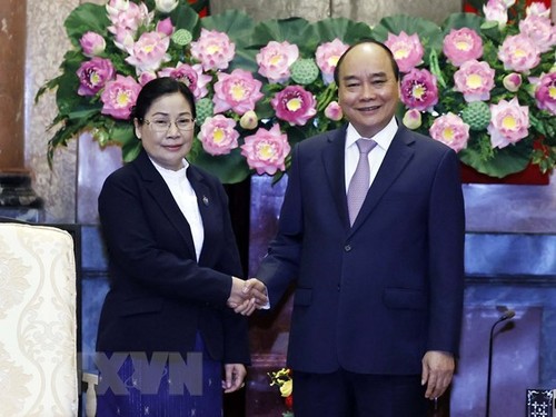 Chủ tịch nước tiếp Chánh án Tòa án nhân dân tối cao Lào   - ảnh 1