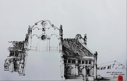 Giáo dân Bùi Chu 'phát hiện' nhà thờ của mình lộng lẫy trên... ký họa - ảnh 10