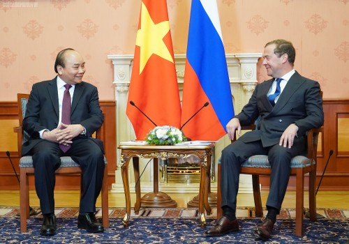 Chùm ảnh: Thủ tướng Nguyễn Xuân Phúc hội đàm với Thủ tướng Nga Dmitry Medvedev - ảnh 4