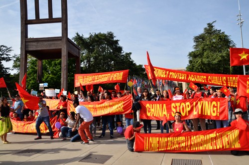 Vietnamitas en Egipto y Suiza se suman a las protestas contra China - ảnh 2