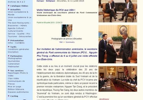 Periódicos europeos destaca la visita del líder del Partido Comunista de Vietnam a Estados Unidos - ảnh 1