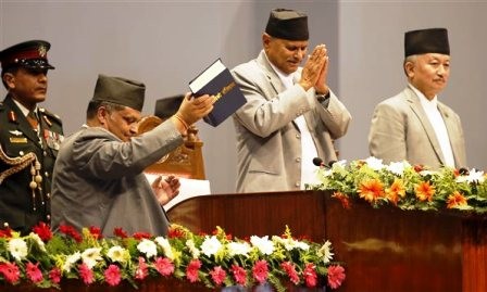 Nepal promulga formalmente una nueva Constitución - ảnh 1