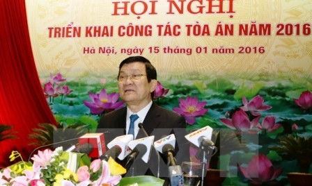 Presidente vietnamita traza orientaciones del sistema judicial - ảnh 1