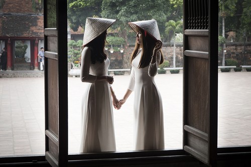 Inconfundible belleza de Ao Dai, vestido tradicional de mujeres vietnamitas  - ảnh 8