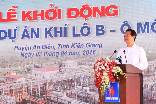 Inauguran proyecto de gas en Lote B-O Mon en Kien Giang - ảnh 1