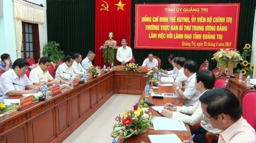 Dirigente partidista se reúne con autoridades de provincia de Quang Tri - ảnh 1