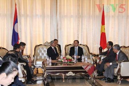 Continúan actividades del presidente vietnamita en Laos - ảnh 1