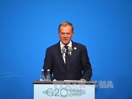 Presidente del Consejo Europeo pide a G20 más ayuda con la crisis migratoria - ảnh 1
