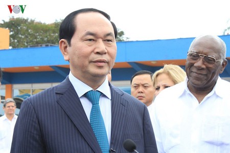 Presidente vietnamita Tran Dai Quang en visita en Cuba   - ảnh 2