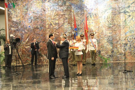 Presidente vietnamita Tran Dai Quang en visita en Cuba   - ảnh 10