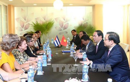 Presidente vietnamita Tran Dai Quang en visita en Cuba   - ảnh 12