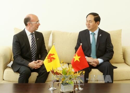 Presidente vietnamita realiza encuentros bilaterales con líderes en Cumbre de la Francofonía - ảnh 2