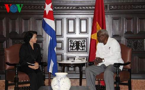 Actividades de la presidenta del Parlamento vietnamita en Cuba  - ảnh 1