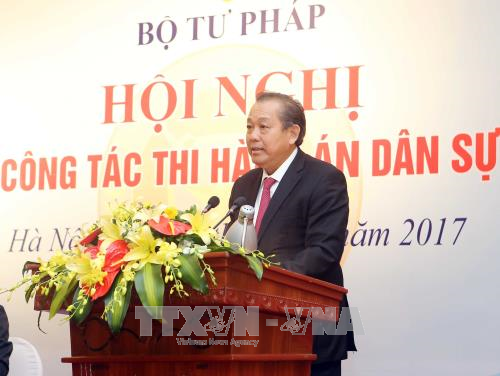 Llaman al sector de justicia de Vietnam a elevar la calidad de la ejecución civil - ảnh 1