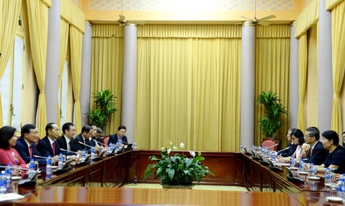 Mandatario vietnamita recibe al presidente del Tribunal Popular Supremo de China - ảnh 1