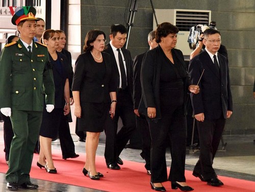 Delegaciones extranjeras rinden tributo al ex líder partidista Do Muoi - ảnh 1