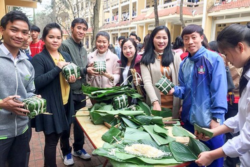 Empaquetar pastel del Tet: una manera de disfrutar la cultura vietnamita - ảnh 2