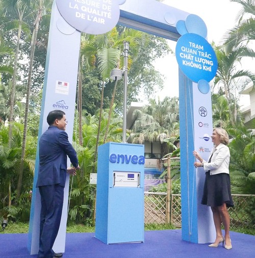 Hanói tiene nueva estación de monitoreo de calidad de aire con apoyo francés - ảnh 1