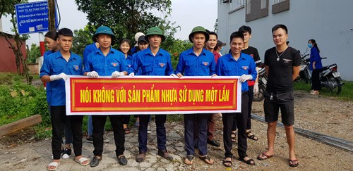 Jóvenes de Bac Ninh promueve campaña de decir No a los residuos plásticos - ảnh 1