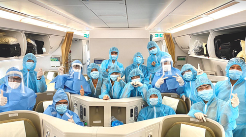 Médicos vietnamitas viajan a Guinea Ecuatorial para recoger a compatriotas afectados por covid-19 - ảnh 1