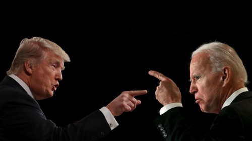 Donald Trump y Joe Biden en el primer debate preelectoral - ảnh 1