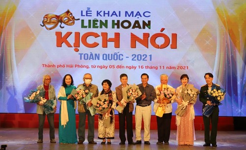 Celebran el festival Nacional de Teatro Hablado 2021 en la ciudad de Hai Phong - ảnh 1