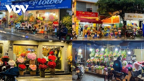 Animado mercado de flores y regalos en Vietnam en el Día de San Valentín - ảnh 1