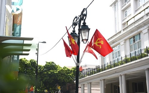 Las calles de Hanói se decoran con colores para el Día Nacional - ảnh 11
