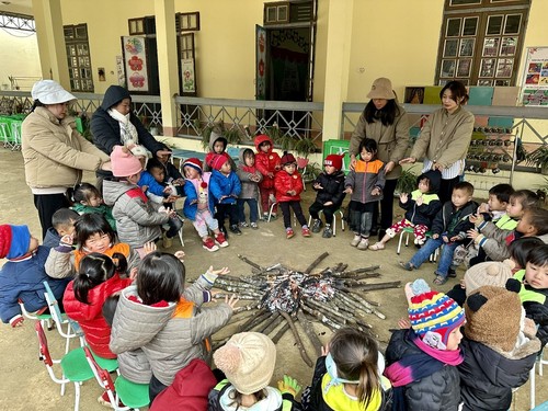 Un invierno no tan frío para los alumnos en las escuelas de la región montañosa de Son La - ảnh 1