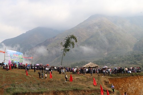 Celebran fiesta tradicional Gau Tao de la etnia Mong - ảnh 1