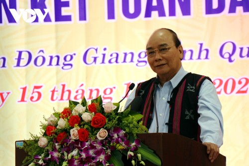 Nguyên Xuân Phuc à la Journée de la grande union nationale à Quang Nam - ảnh 1