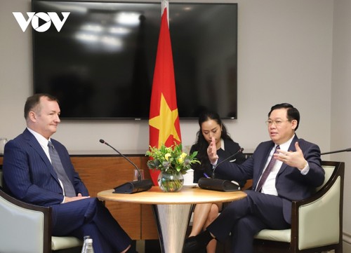 Vuong Dinh Huê rencontre des représentants d'entreprises britanniques implantées au Vietnam - ảnh 1