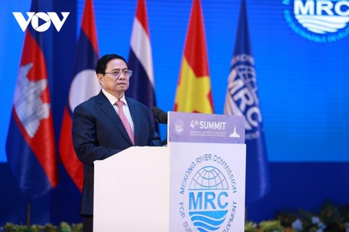 Pham Minh Chinh prononce un discours lors du 4e sommet de la Commission du Mékong - ảnh 1