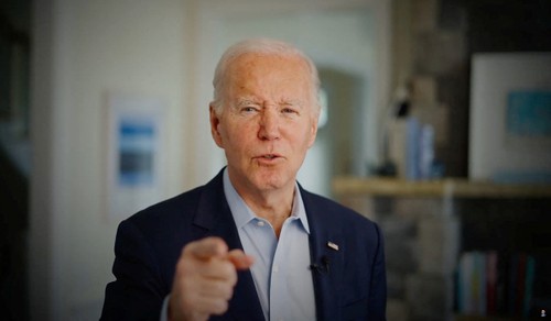 Joe Biden officialise sa candidature à un second mandat à la présidence des États-Unis - ảnh 1