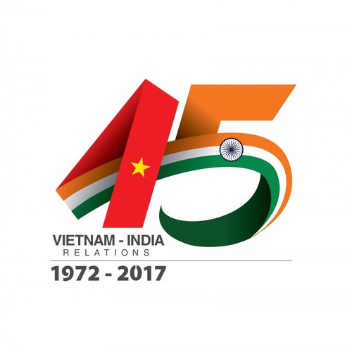 การออกแบบโลโก้ฉลองครบรอบ 45 ปีการสถาปนาความสัมพันธ์การทูตระหว่างเวียดนามกับอินเดีย - ảnh 1