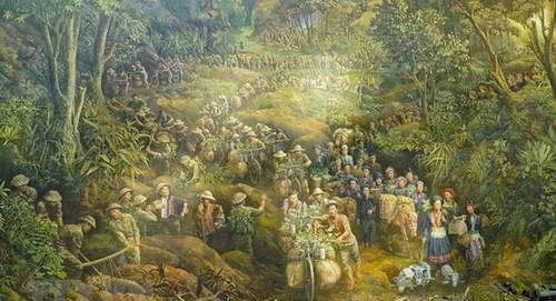 Gigantic painting reenacts historic Dien Bien Phu Victory - ảnh 1