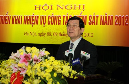 Chủ tịch nước dự hội nghị tổng kết ngành kiểm sát nhân dân năm 2011 - ảnh 1