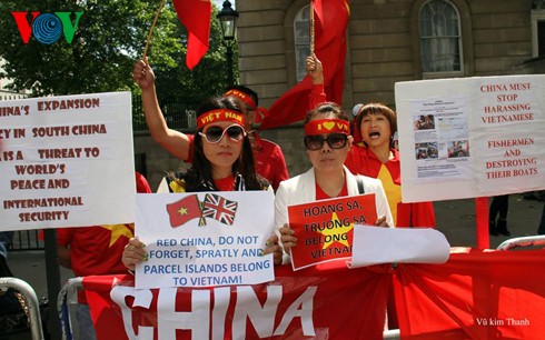 Người Việt tại Anh xuống đường biểu tình phản đối Trung Quốc - ảnh 4