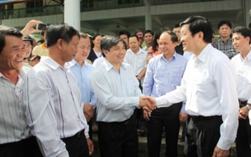 Chủ tịch nước Trương Tấn Sang thăm và làm việc tại Khánh Hòa - ảnh 1