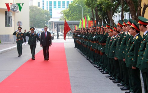Chủ tịch nước Trần Đại Quang dự lễ kỷ niệm 50 năm ngày truyền thống Học viện Kỹ thuật Quân sự - ảnh 1