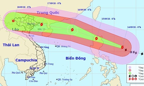 Dự báo hướng đi mới nhất của siêu bão Mangkhut, giật cấp 17 - ảnh 1