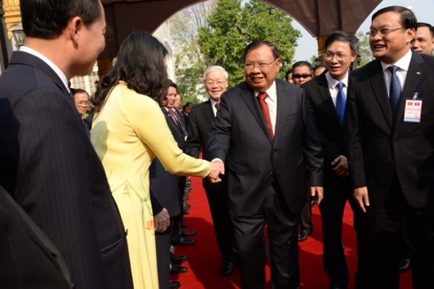 Tổng Bí thư, Chủ tịch nước Nguyễn Phú Trọng hội đàm với Tổng Bí thư, Chủ tịch nước Lào - ảnh 4