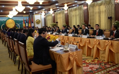 Tổng Bí thư, Chủ tịch nước Nguyễn Phú Trọng hội đàm với Tổng Bí thư, Chủ tịch nước Lào - ảnh 6