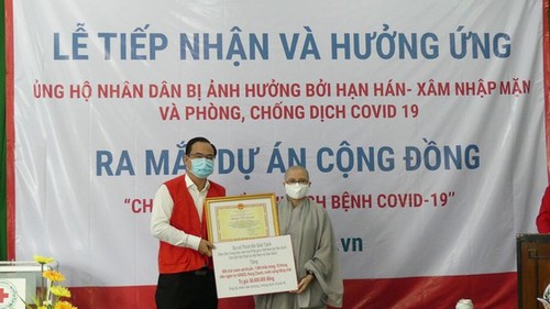 Hội Phật tử Việt Nam tại Hàn Quốc chung tay phòng chống covid -19 và giúp nhân dân bị ảnh hưởng bởi hạn mặn - ảnh 3