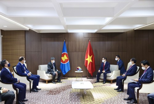 Thủ tướng Chính phủ Phạm Minh Chính tiếp Tổng Thư ký ASEAN - ảnh 1