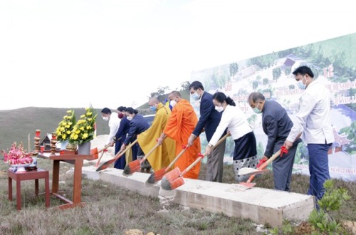 Khởi công xây dựng Khu Điện thờ các anh hùng liệt sĩ Việt Nam - Lào - ảnh 2