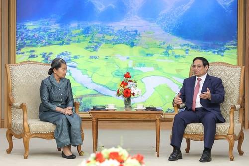  Thủ tướng Phạm Minh Chính tiếp Phó Thủ tướng Vương quốc Campuchia Men Sam An - ảnh 1