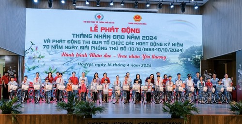 Hội Chữ Thập đỏ Thành phố Hà Nội phát động Tháng Nhân đạo năm 2024 - ảnh 1