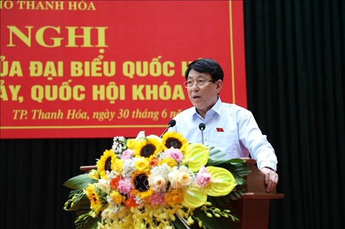 Thường trực Ban Bí thư Lương Cường tiếp xúc cử tri tại thành phố Thanh Hóa - ảnh 1